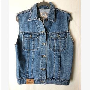 80's Vintage PS Gitano Women's M Jean Denim Vest